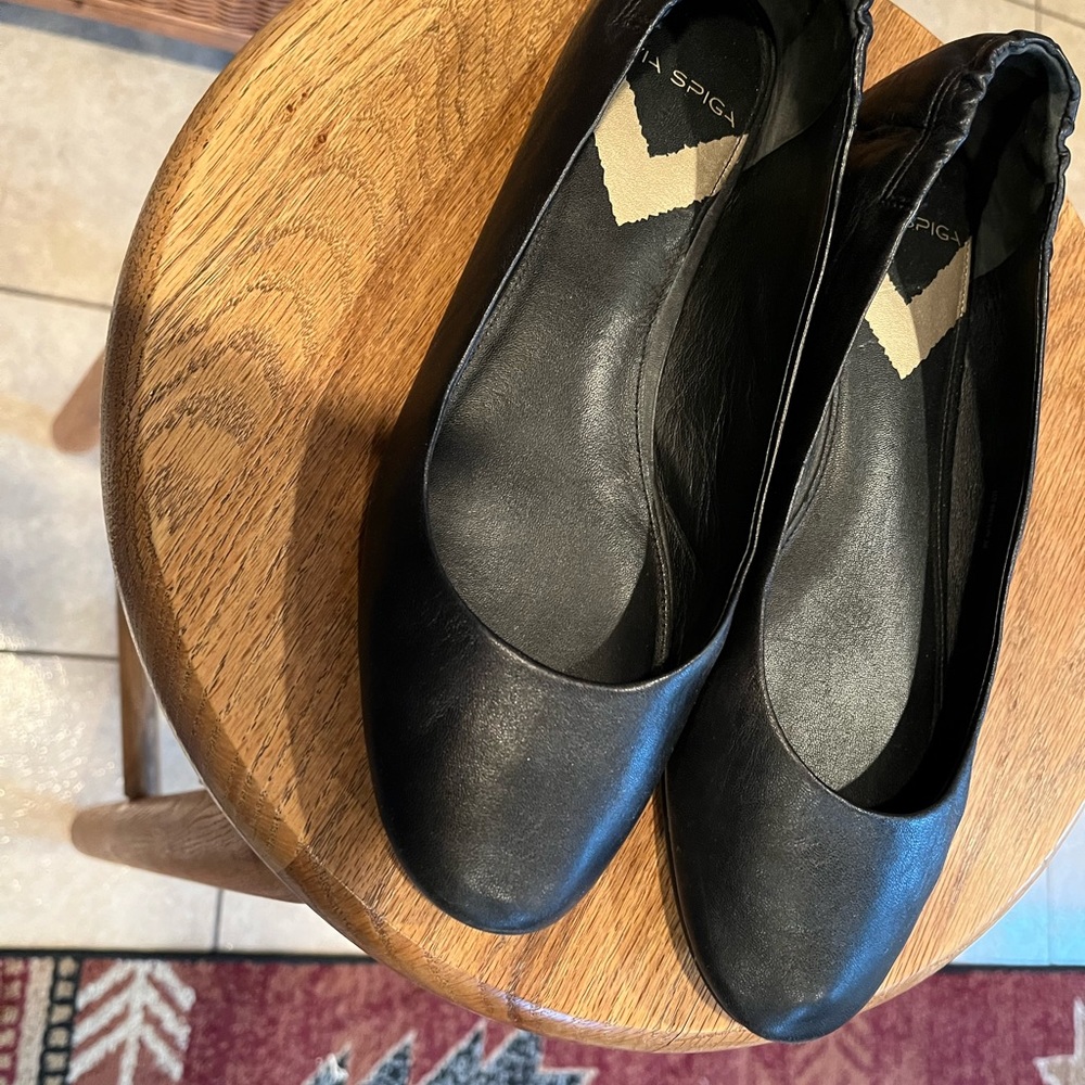 Via Spiga Black Ballet Shoes